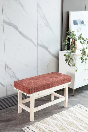 Miniatura 2 de Loveboat - Cojín para banco de 36x18 pulgadas, suave, antideslizante, para muebles de banco, sofá, columpio, con lazos, color rojo ladrillo