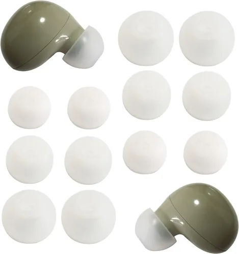 Miniatura 7 de Almohadillas de repuesto para Samsung Galaxy Buds 2/Buds+/Buds FE, puntas de silicona con aislamiento de ruido de malla fina, 6 pares S/M/L (negro)