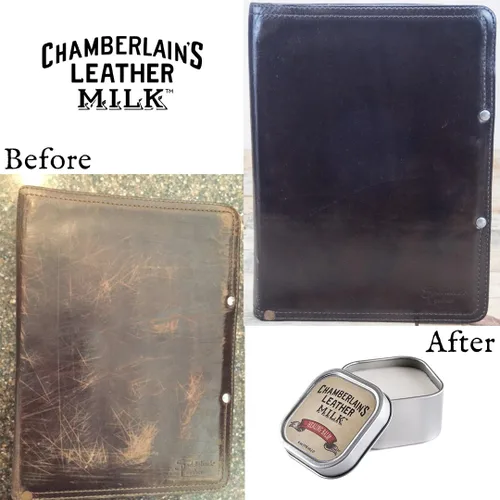 Miniatura 4 de Leather Milk Bálsamo reparador, acondicionador profundo para cuero. Repara cuero seco, agrietado y rayado. Natural, no tóxico. Fabricado en EE. UU.