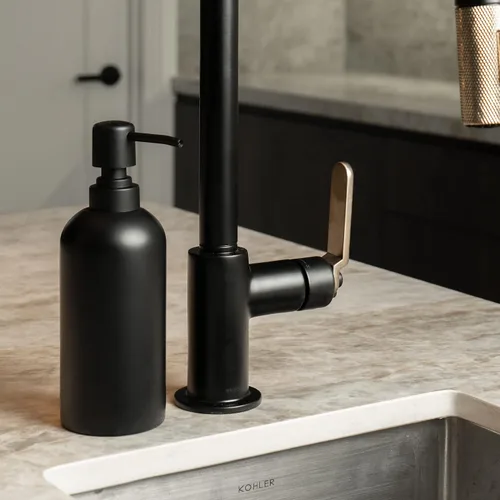 Miniatura 2 de Dispensador de jabón – Botella de resina recargable para champú, gel de ducha, loción, jabón – Accesorios decorativos modernos para cocina, baño