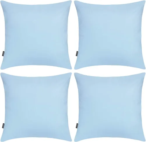 Miniatura 22 de Coddsmz Paquete de 4 fundas decorativas de 100% algodón para cojín cuadrado, funda de almohada de color liso para bricolaje, para sofá y dormitorio
