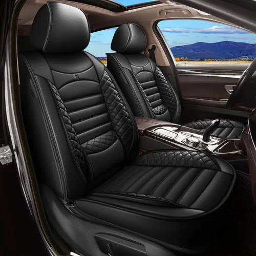 Miniatura 15 de Fundas de asiento de auto para Ford Fusion 2010-2020: juego completo de fundas protectoras de asiento impermeables de piel sintética compatible