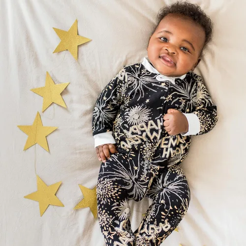 Miniatura 162 de Burt's Bees Baby - Pijama de una pieza para bebé, mameluco para dormir y jugar, algodón 100% orgánico, cremallera frontal