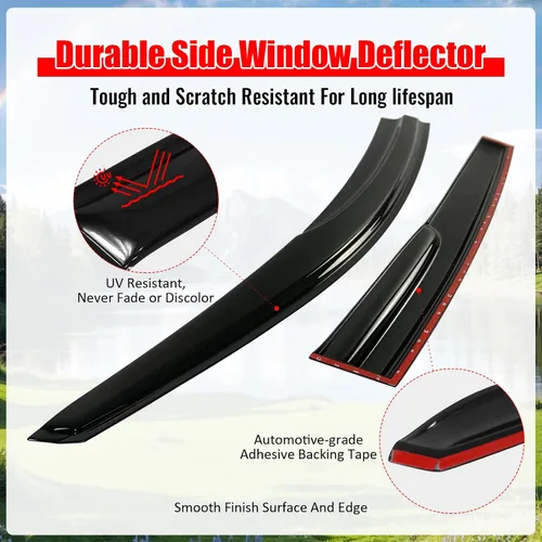Miniatura 3 de IKON MOTORSPORTS - Visera de ventana compatible con Honda CRV CR-V 2007-2011, humo acrílico teñido y semitransparente, protector de sombra