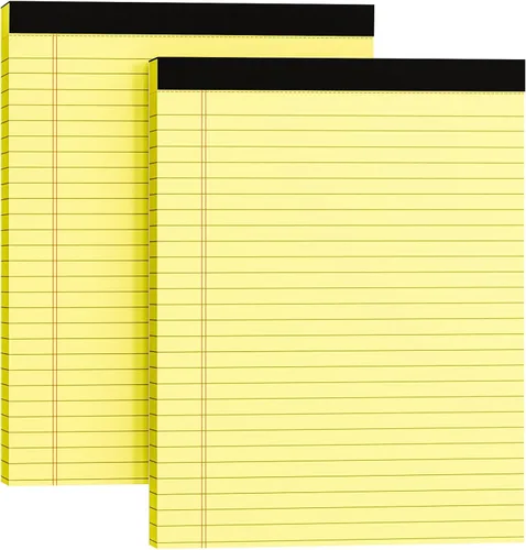 Miniatura 13 de Blocs de Notas 5x8, Paquete de 4 Blocs de Notas Legales Pequeñas 5x8 Amarillo, Blocs de Notas Legales con Renglones para Universidad, Blocs de Papel