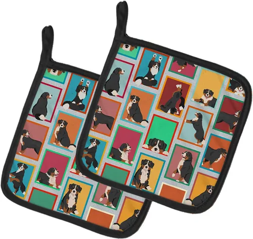Caroline's Treasures MLM1087PTHD - Juego de soportes para ollas de cocina resistentes al calor para perros de montaña berneses, almohadillas