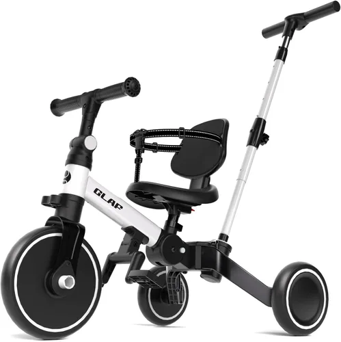 Miniatura 12 de Glaf Triciclo para Niños Pequeños 1-3 Bicicleta para Niños Pequeños con Mango de Empuje 2-4 Años Bicicleta de Bebé Juguete para Niños y Niñas de 1