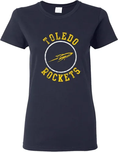 Miniatura 37 de NCAA - Camiseta para mujer, diseño de círculo envejecido, color del equipo, universidad