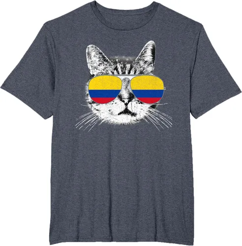 Miniatura 77 de Camisa de bandera de Colombia, orgullo colombiano, gato, hombres, mujeres, niños, camiseta de regalo