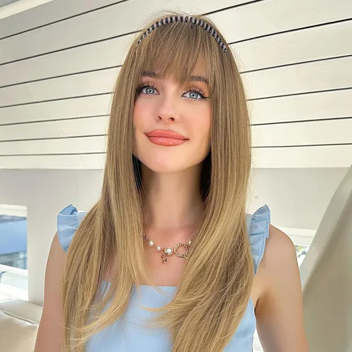 Miniatura 11 de Flequillo de cabello humano con clip, flequillo delgado con correa de diamantes de imitación, extensiones de cabello para mujer, flequillo plano