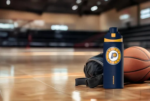 Miniatura 7 de Hydrapeak Botella de agua aislada con licencia oficial de la NBA Phoenix Suns Oasis de 32 onzas con tapa de botón y asa integrada, botella deportiva