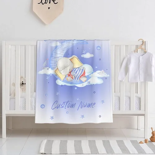 Miniatura 30 de Mantas de bebé personalizadas con diseño de animales, manta personalizada con nombre para niños y niñas, manta de bebé personalizada, regalos