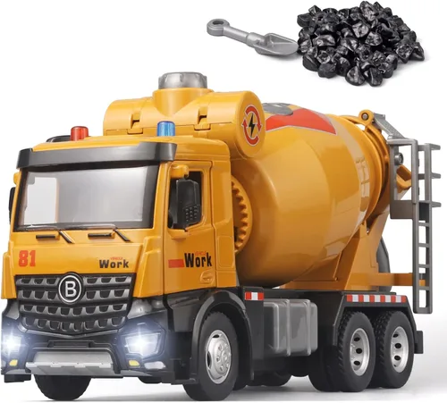 Miniatura 7 de OANMYJJO Juguetes de excavadora para niños, modelo de excavadora de metal fundido a presión, con sonido simulado y luz, juguetes de excavadora