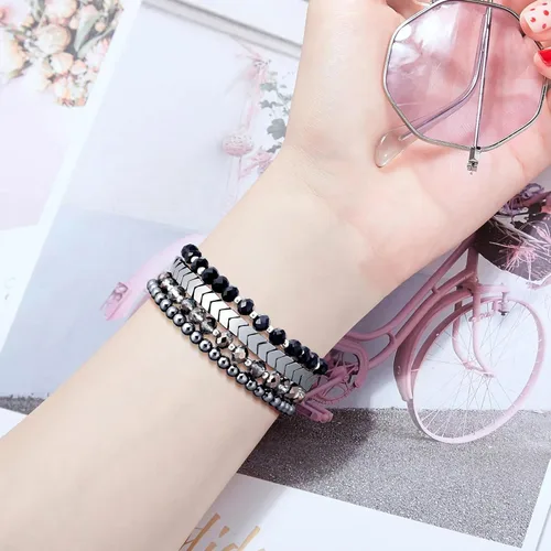 Miniatura 2 de VISOOM Pulsera de cuentas boho compatible con Samsung Galaxy Watch 8/7/6/5/4 de 40/44mm/Active 2 Watch 4 Classic de 42mm para mujer, pulsera