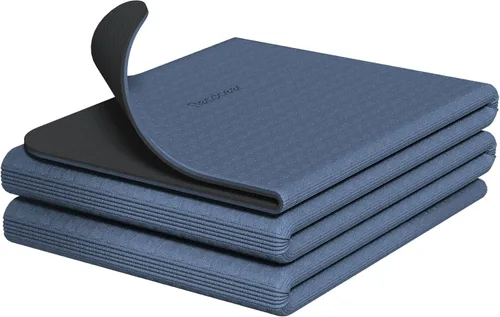 Miniatura 7 de Readaeer Foldable Yoga Mat for Travel Folding Yoga Mat 6mm Thick with Carrying Bag, Non-Slip TPE Exercise Pilates Mat for 72" L x 24" W x 0.24 Inch