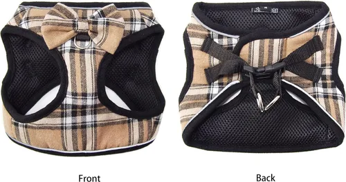 Miniatura 2 de Arnés de malla suave para perro, ajustable sin tirones, chaleco cómodo reflectante para mascotas para perros (caqui claro, XS)