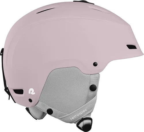 Retrospec Zephyr - Casco de esquí – Casco de snowboard para adultos y jóvenes con ajuste ajustable, 9 rejillas de ventilación transpirables, rosa