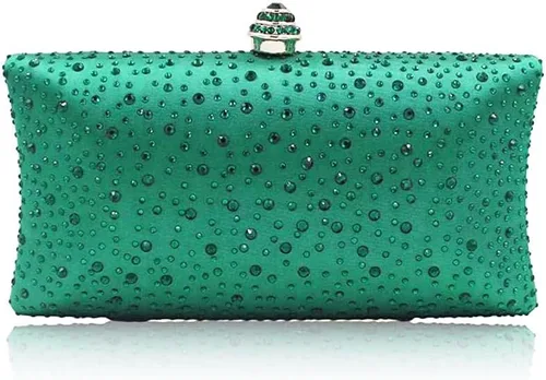 Miniatura 2 de Vistatroy Bolso de noche para mujer, con diamantes de imitación brillantes para boda, fiesta de noche, bolso de mano con cadena, bolso cruzado