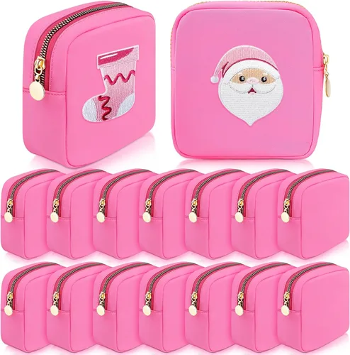 Miniatura 8 de 16 mini bolsas de maquillaje a granel de nailon para cosméticos, bolsa de viaje, bolsa organizadora de artículos de tocador, bolsa pequeña con Negro