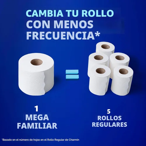 Miniatura 5 de Charmin Papel higiénico ultra suave y acolchado al tacto, 30 familias Mega = 153 rollos regulares, 2 capas, blanco
