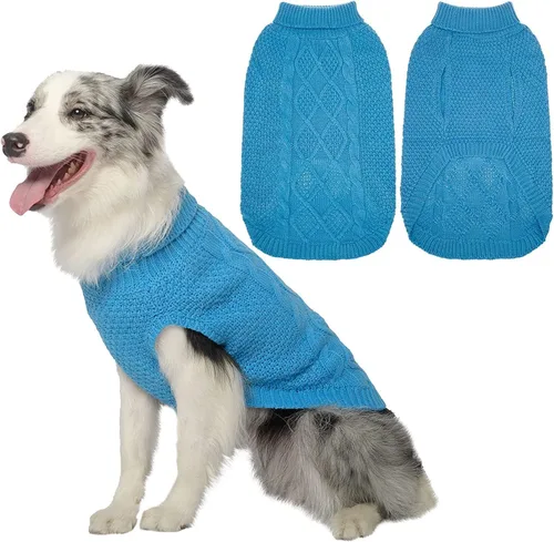 Miniatura 41 de Mihachi Suéteres para Perros Pequeños y Medianos Niña o Niño, Camisa Cálida y Suave para Perros, Abrigo para Perros para Clima Frío con Cuello