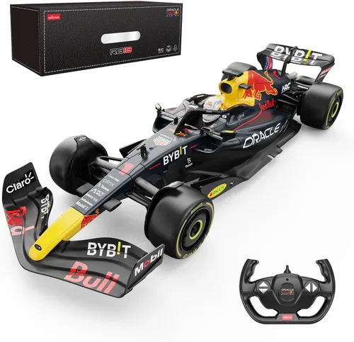 Miniatura 14 de RASTAR Red Bull F1 - Coche RC a escala 1/18 - Oracle Racing 2022 Mando a distancia Fórmula 1 RB18 Modelo Sergio Pérez - Azul oscuro 2.4G para niños
