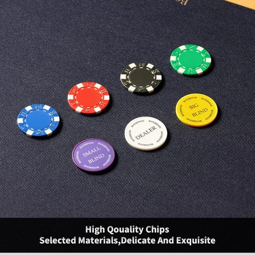 Miniatura 3 de Boyzhood Juego de fichas de póquer, 200 piezas con estuche de viaje de aluminio, juego de fichas de póquer de 0.41 oz para Texas Holdem, Blackjack