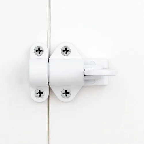 Miniatura 4 de INIRET 2 paquetes de pestillos de cierre automático, cerradura de puerta de resorte blanco, cierre de perno resistente, cerradura automática