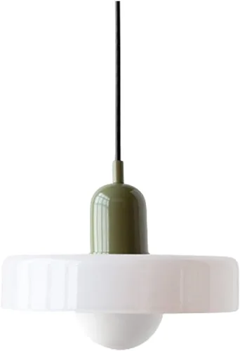 Lámpara Colgante de cristal moderno de mediados de siglo, lámpara colgante de techo retro de 1 luz, lámpara creativa individual lámpara de comedor
