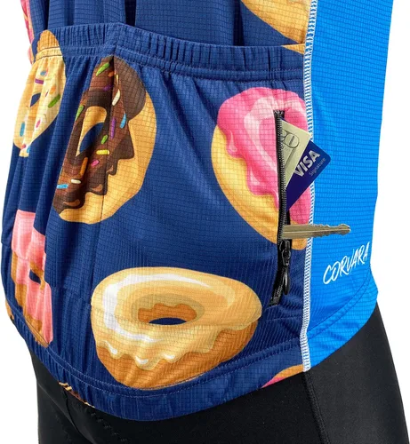 Miniatura 4 de PEAK 1 SPORTS Donut - Camiseta de ciclismo para hombre, de manga corta, para ciclismo y conducción en carretera