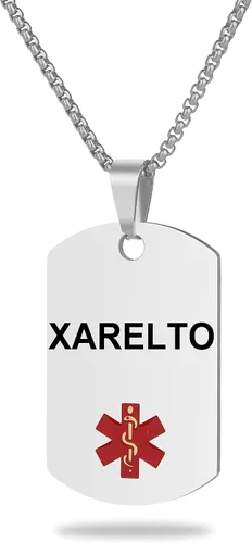 Collar de alerta médica, etiqueta grabada con láser, grabado personalizado, etiqueta de identificación de acero inoxidable, colgante para hombres y
