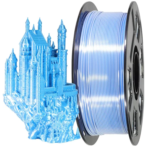 Miniatura 8 de MIKA3D Paquete de 6 carretes de filamento bicolor para impresora 3D de 1.75mm, filamento de seda PLA para impresión 3D, 6 carretes – seda