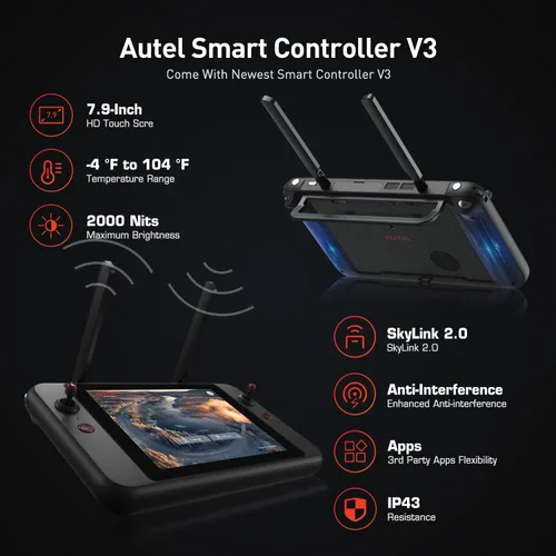 Miniatura 6 de Autel Robotics EVO II PRO Enterprise V3, 6K 1" CMOS, 20MP y 6K/30fps, brazos de fibra de carbono, vuelo de 42 minutos, transmisión de video de 15