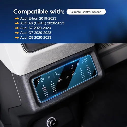 Miniatura 2 de LFOTPP Protector de pantalla para Auid A6 2022 2019-2022 A6 E-tron/ A7 / Q8 Protector de pantalla trasera con control de clima y pantalla táctil
