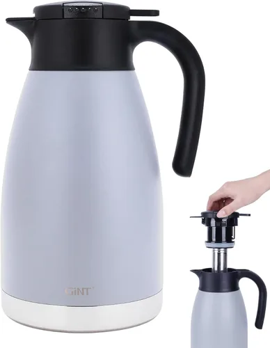 Miniatura 27 de GiNT Jarra térmica de café en acero inoxidable de 51 onzas con tapa / Jarra térmica de doble pared al vacío / 12 horas de retención del calor