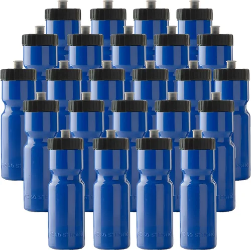 Miniatura 12 de 50 Strong Paquete de 24 botellas de agua a granel – Botellas deportivas sin BPA de 22 onzas con tapa superior fácil de abrir – fabricadas en Estados