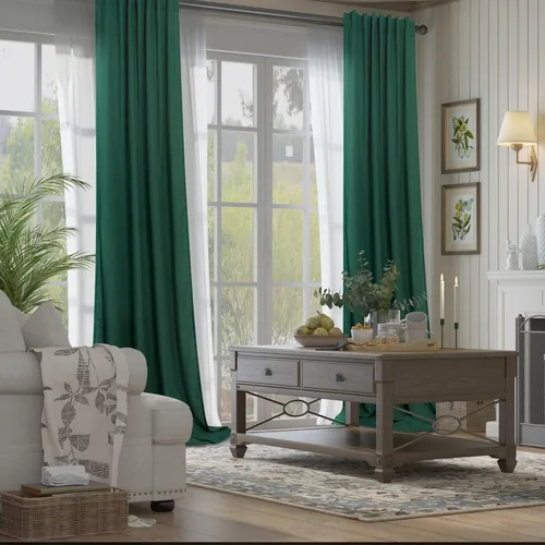 Miniatura 81 de Cortinas de lino gris claro, 2 paneles, presillas traseras, bolsillo para cortinero, semitraslúcidas, ahorran energía, estilo rústico, arpillera