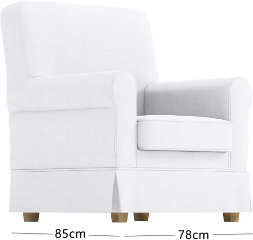 Miniatura 6 de La funda de repuesto Ektorp Jennylund está hecha a medida para silla IKEA Jennylund. Un reemplazo de funda de sofá de sillón IKEA (azul)