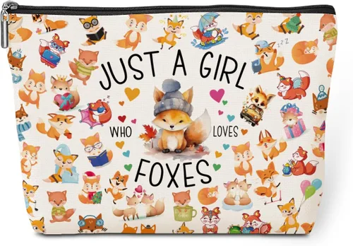 Miniatura 11 de jeilink Linda chica ama a los animales, bolsa de maquillaje divertida de viaje, bolsa de aseo de viaje, recuerdos de fiesta de animales, decoración