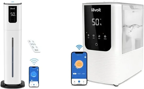 LEVOIT OasisMist 1000S (10L) Paquete de humidificador inteligente con humidificador de niebla cálida y fría para dormitorio y hogar