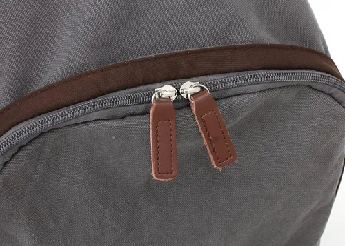 Miniatura 7 de kayond Bolsa de lona ligera para portátil de estilo casual, mochilas de viaje duraderas, mochila para hombres y mujeres, mochila de moda para Gris