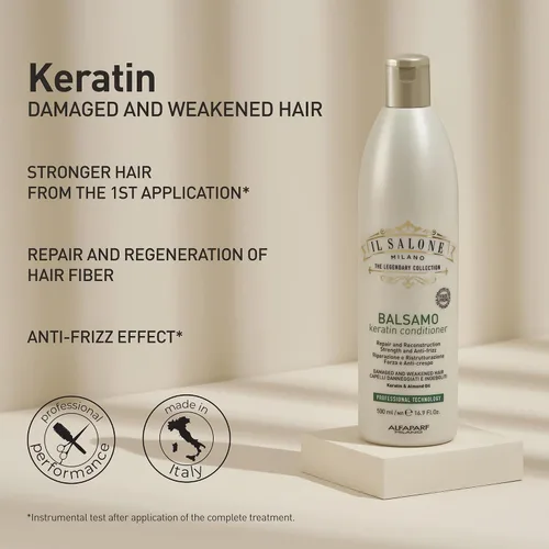 Miniatura 7 de Il Salone Milano Professional Keratin Conditioner for Damaged Hair - Hair Repair - Damaged Hair Treatment - Frizz Control - Smoothing - Hair