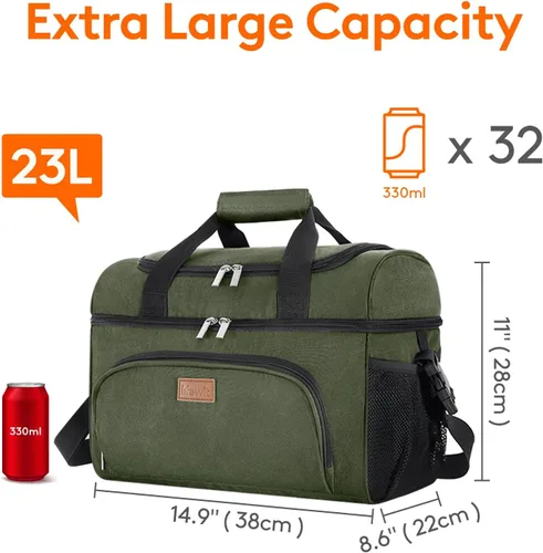 Miniatura 2 de Lifewit - Bolsa térmica aislada, hielera grande impermeable para 32/48 latas, bolsa de hielo portátil ligera de doble capa con lados suaves