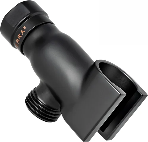 Miniatura 9 de High Sierra® - Soporte para cabezal de ducha de mano sin plomo de metal, acabado dorado cepillado