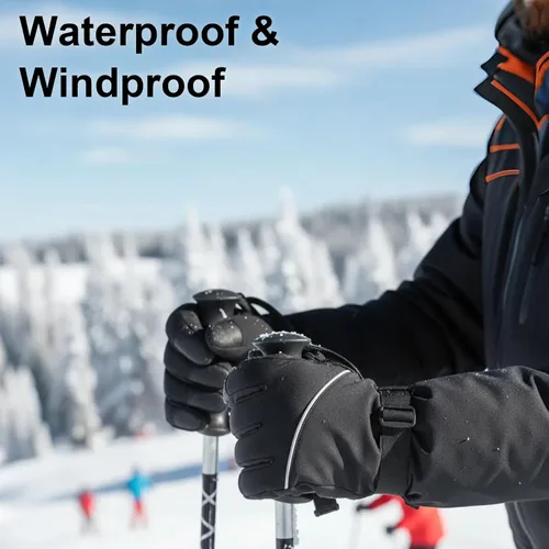 Miniatura 4 de BNZ Guantes calefactables para hombres y mujeres, guantes calefactables recargables para deportes de invierno, ciclismo en nieve, equitación, esquí