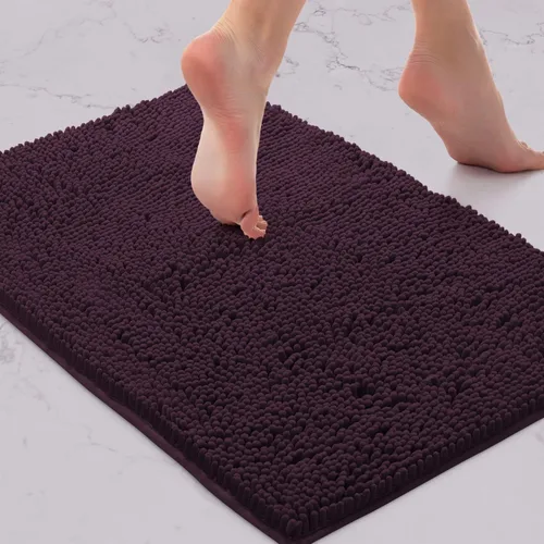 Miniatura 85 de LuxUrux Tapete de microfibra afelpada, de felpilla extrasuave, pelo largo de 1 pulgada, muy absorbente, para baño o ducha, lavar y secar a máquina
