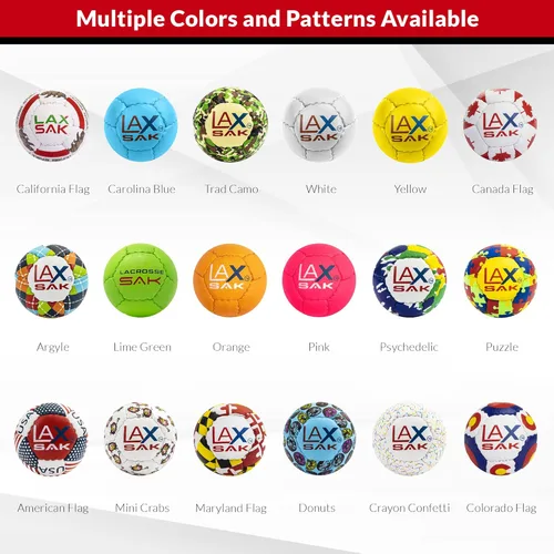 Miniatura 4 de Pelotas de práctica suaves Lax Sak para Lacrosse, paquetes de 1, 2, 3, 6, 12, 24, 36, 60 y 120 - mismo peso y tamaño que las pelotas de Lacrosse