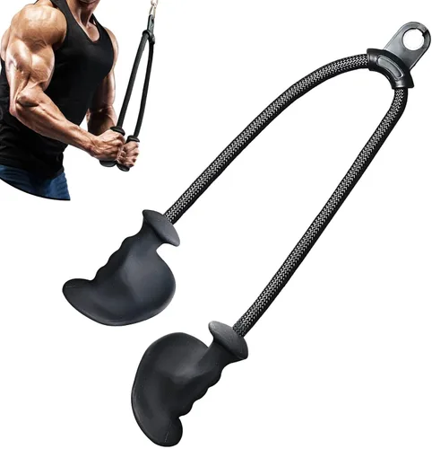 Miniatura 10 de BLUSLM Accesorios de tríceps con cuerda ergonómica, accesorios de cable para tríceps extra largos de 27, 32, 40 y 47 pulgadas mejorados para CUERDA
