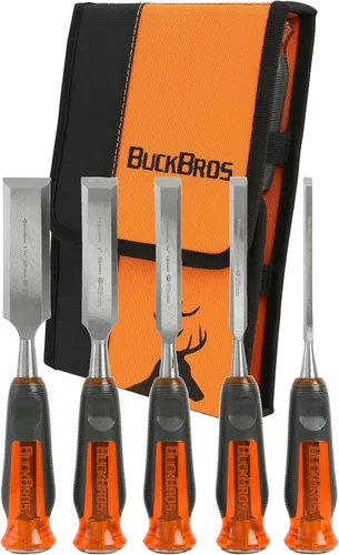 Miniatura 14 de Buck Bros. 74812 Cincel de madera de 3/8 pulgadas, herramientas de tallado de madera de espiga completa, herramientas de carpintería, trabajos
