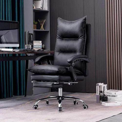 Miniatura 2 de YOLENY Silla de oficina grande y alta, silla de oficina giratoria ergonómica reclinable de altura ajustable con respaldo alto, silla de oficina